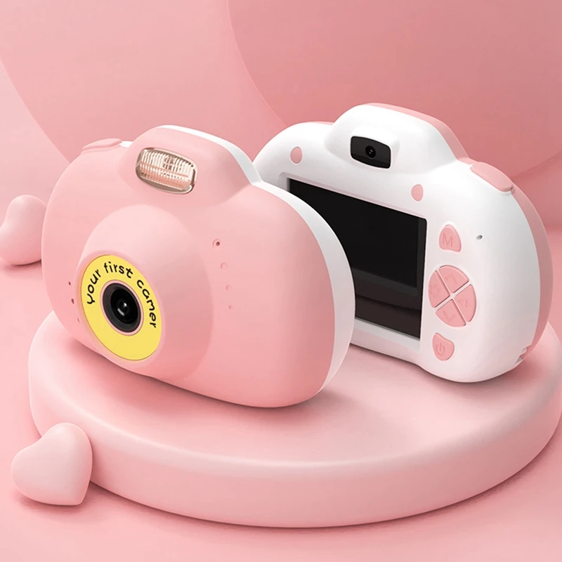 Children Mini Camera Smart Camera Children's Digital Camera 20 Million Pixels+ Flash-Pink