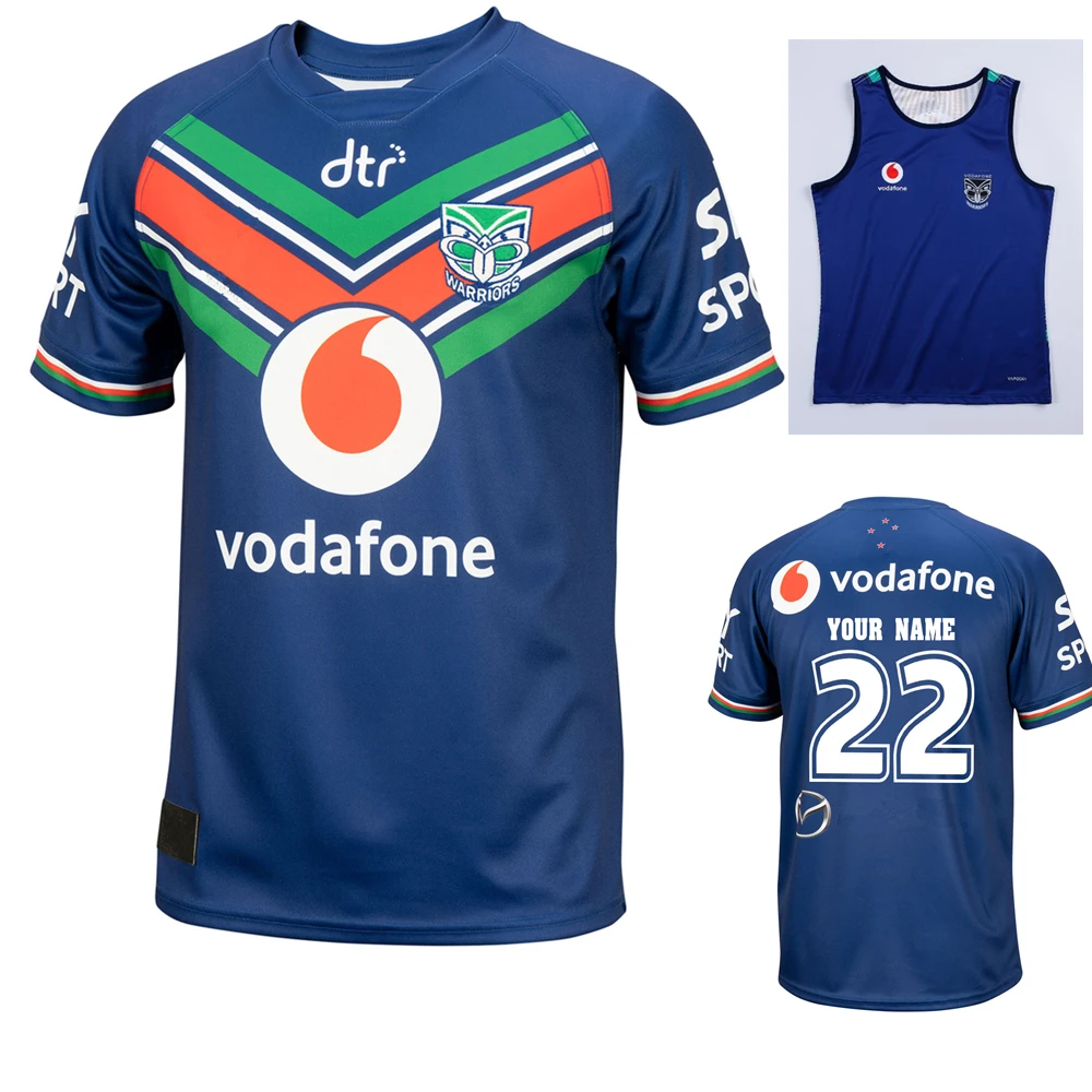 Rugby Jersey 2022 New Zealand Warriors Home Jersey Retro Version Rugby