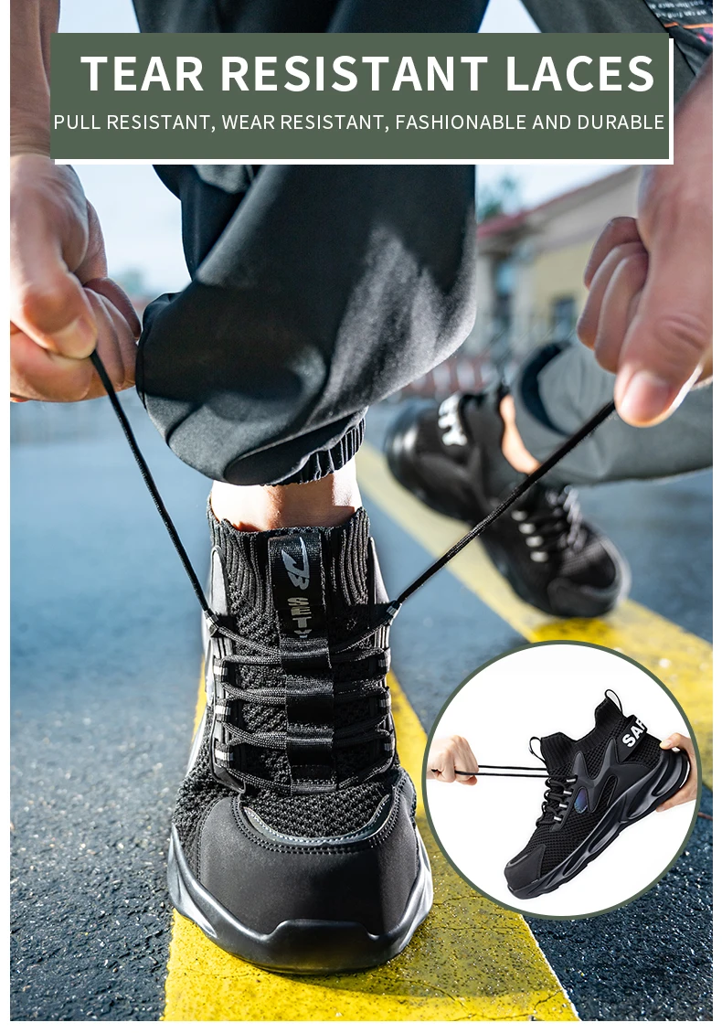 Anti-Puncture Work Safety Boots New Socks Work Boots for Men 