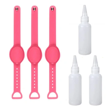 

Pcs Liquid Wristband Hand Dispenser Silicone Refillable Wristband for Adult Kid K1KB