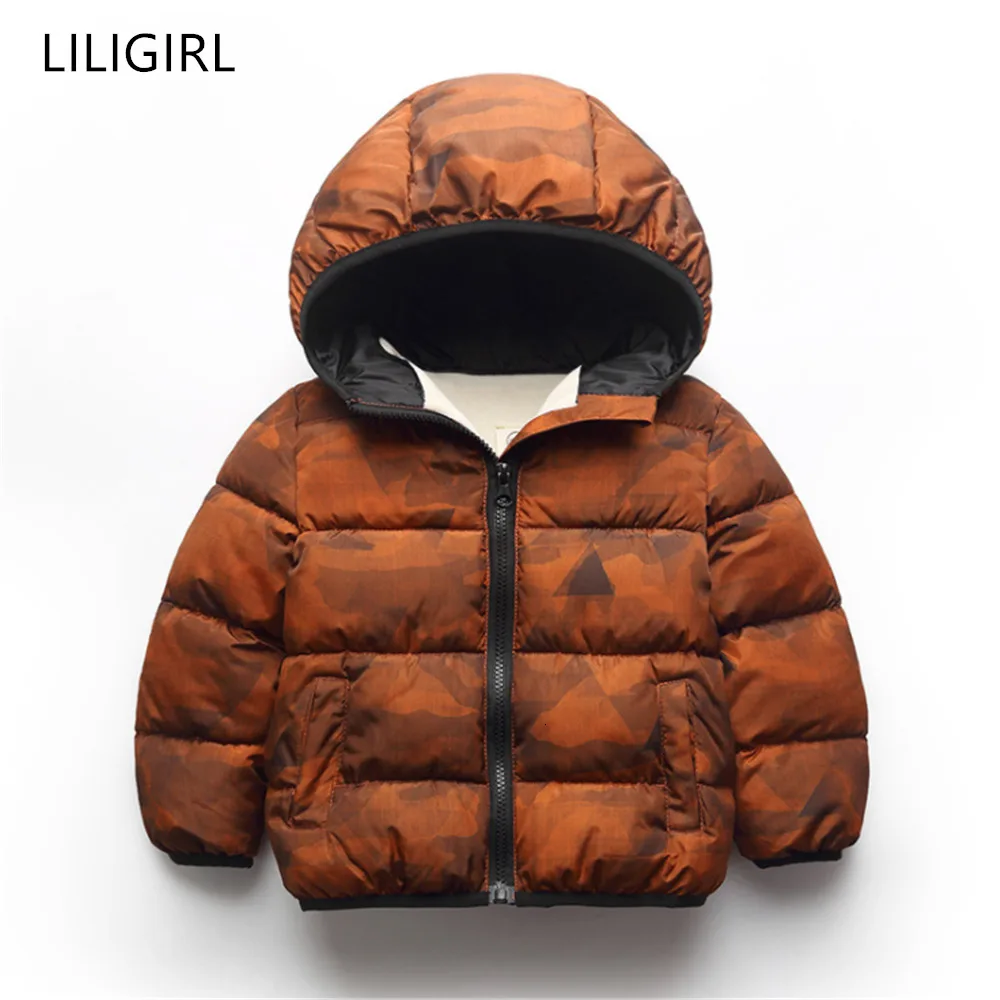 LILIGIRL/куртка для маленьких девочек Детская верхняя одежда зимние пальто с капюшоном зимняя куртка Модное детское пальто детская теплая одежда для мальчиков