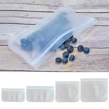 

5PCS Reusable Freezing Storage Bags Zip-lock Leakproof Lunch Bag For Food Storage Home Organization