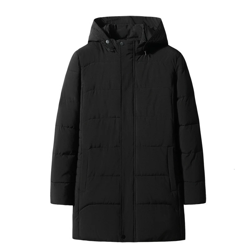 Большие размеры 8XL 7XL 6XL зимняя мужская куртка со съемным капюшоном, теплое пальто, повседневные парки, зимняя куртка с хлопковой подкладкой, мужская одежда - Цвет: Black