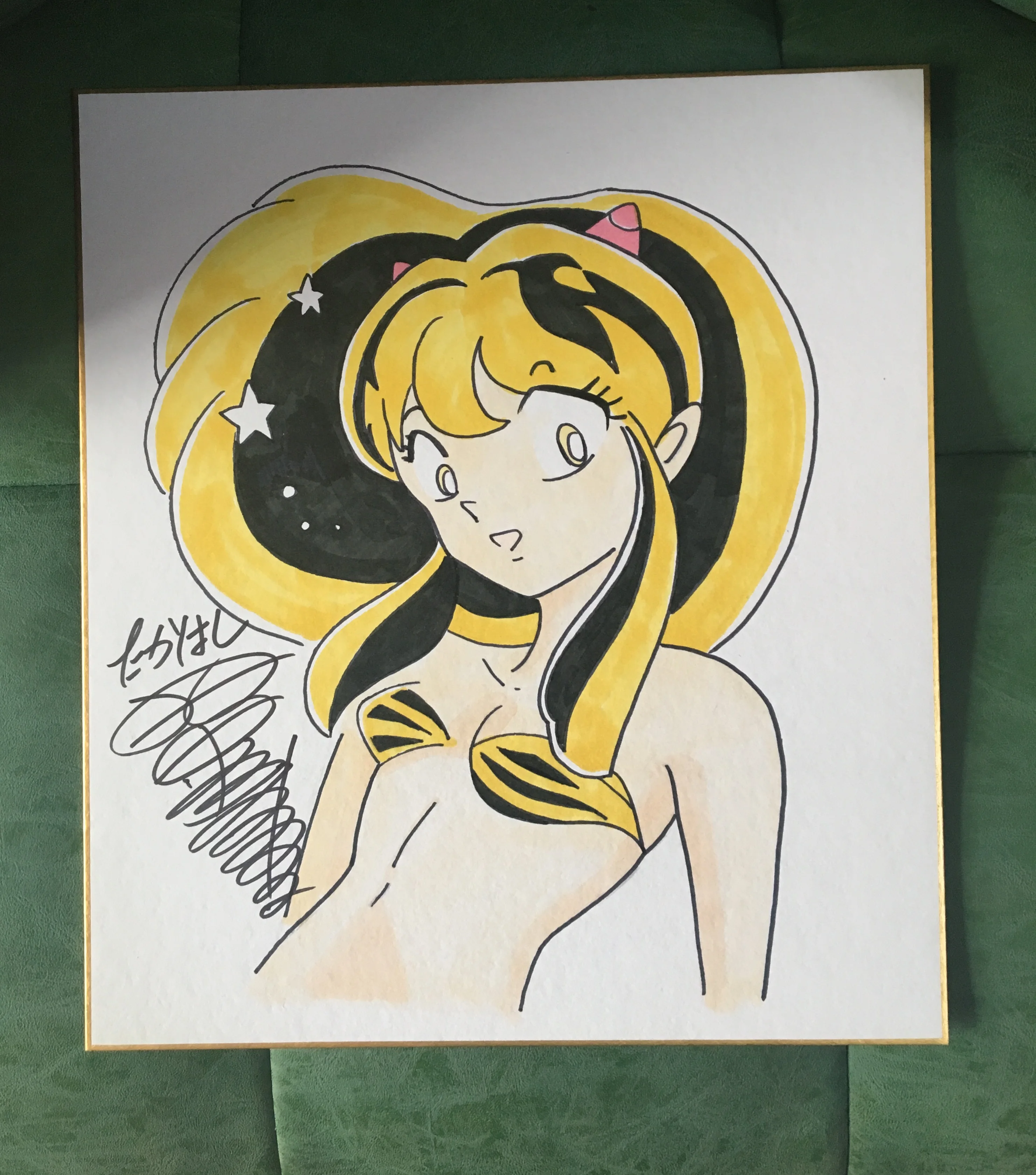 Рисование такахаши румико autographed shikishi доска объявлений Urusei Yatsura rare 79B