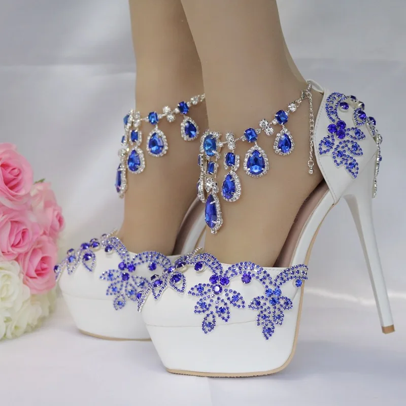 

women sandals wedding Party banquet PU Rhinestones Buckle Strap 14CM Thin High Heels Round Toe sandal women shoes size 35-42