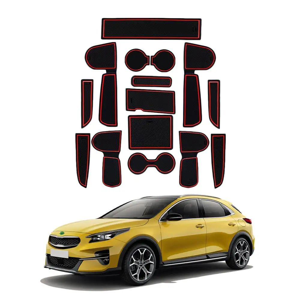 Противоскользящий автомобильный коврик LFOTPP для Ceed 2018 +/XCeed 2020 резиновый слот дверных ворот аксессуары