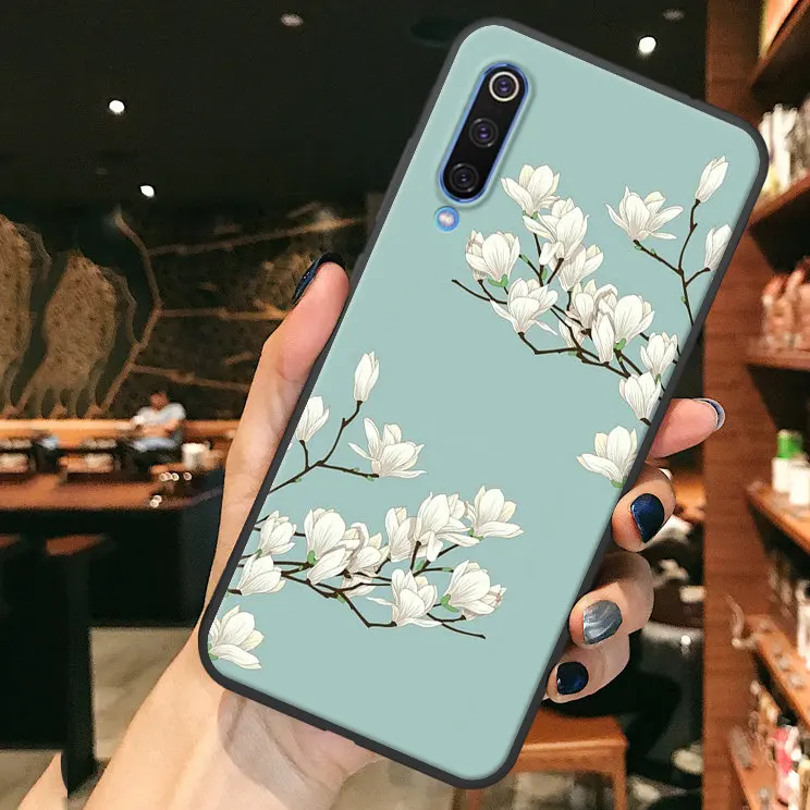Magnolia green Чехол на xiomi xiaomi mi a3 a2 lite case Милый роскошный цветочным рисунком чехлы для mi a2 a3 8 чехол ксиоми ми c 3 c 2 8 лайт case силиконовый чехол ксиоми чехол на сяоми ми 8 а3 а2 лайт чехол - Цвет: Magnolia green
