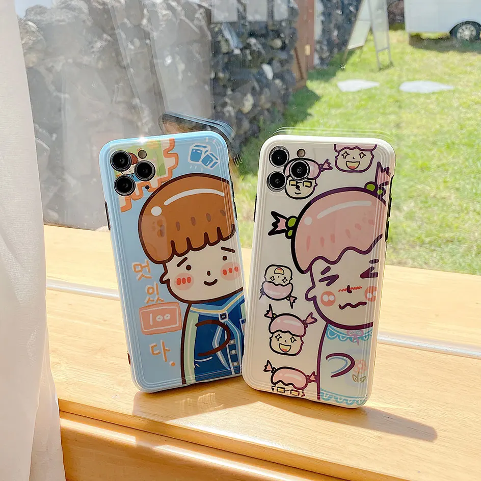 Подходит для IPhone11 pro Max фоторамки han feng boy/girl 7/8 plus X/XS XR XS чехол 11 защитный s|Бамперы| |