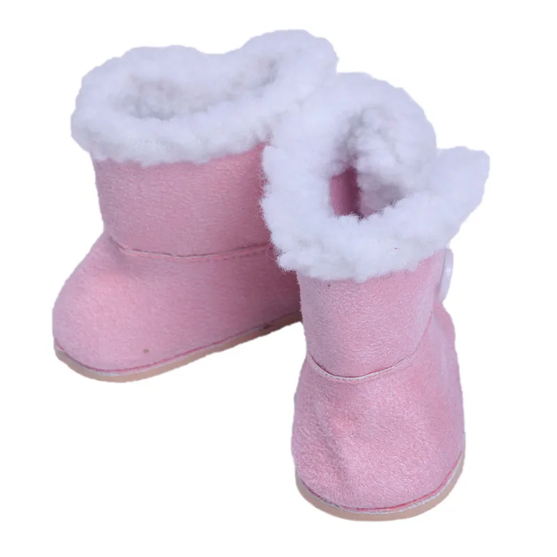 Doll Shoes Plush Winter Snow Boots For 18 Inch American &43 Cm Baby Doll Accessories Our Generation Girl`s Toy Christmas 10