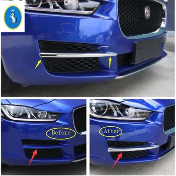 

Yimaautotrims Auto Accessory Car Front Head Fog Lights Lamp Eyelid Eyebrow Cover Trim Fit For Jaguar XE 2016 2017 2018 2019 ABS
