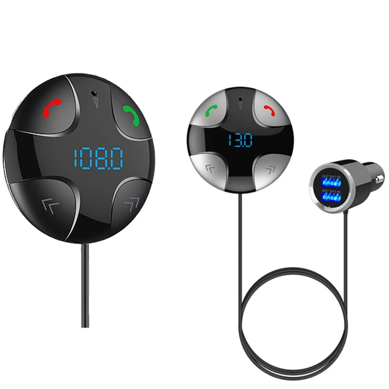 1 шт. Bluetooth 5,0 Handsfree автомобильный комплект fm-передатчик Быстрый двойной Usb зарядное устройство Автомобильный интерьер электронные аксессуары