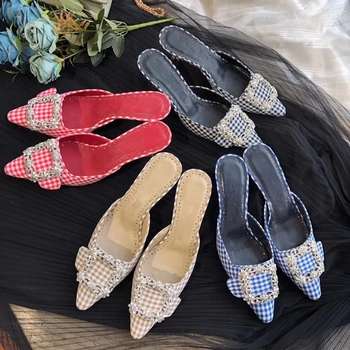 

Women Slippers Crystal Summer High Heels Pumps Women Casual Shoes Beach Ladies Plus Size Platform Slippers zapato mujer rojo