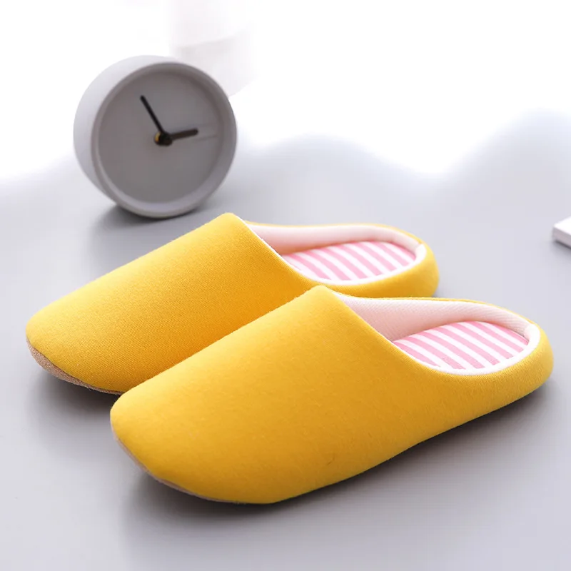 yellow Женские домашние тапочки; женские легкие бесшумные домашние тапочки; обувь для влюбленных пар; Мягкие Вьетнамки унисекс в японском стиле - Цвет: yellow