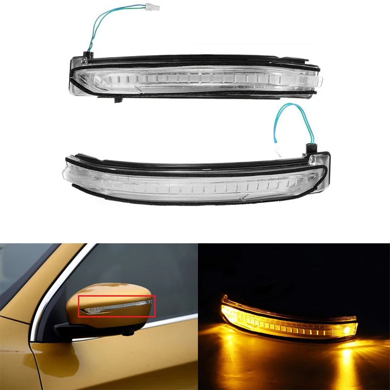 

YTCLIN Rear View Mirror Turn Signal Indicator LED Light for Nissan X-Trail T32 Qashqai J11 Side Wing Mirror Light Car Stlying