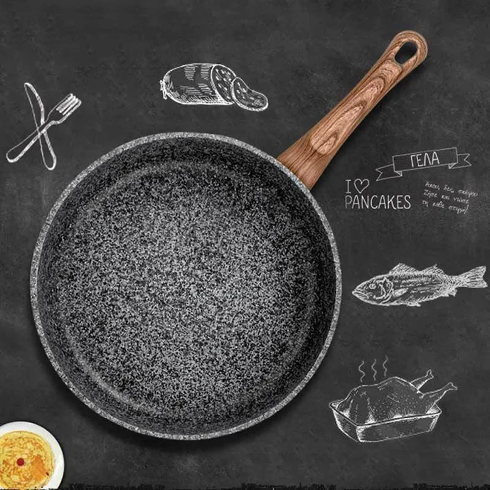 Marble Stone Nonstick Frying Pan with Heat Resistant Bakelite  Handle,Granite Induction Egg Skillet,Dishwasher Safe - AliExpress