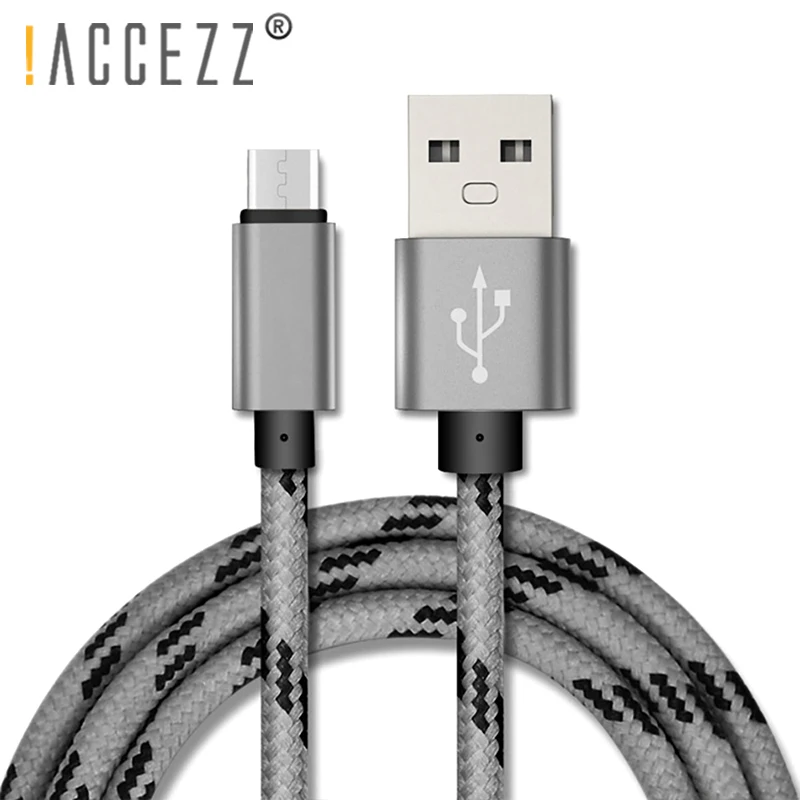 ! Нейлоновый Micro USB кабель ACCEZZ для быстрой зарядки и передачи данных телефонов Android