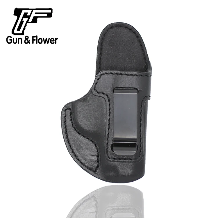 

Gunflower Black Compact 1911 IWB Leather In The Waistband Concealed Carry Holster