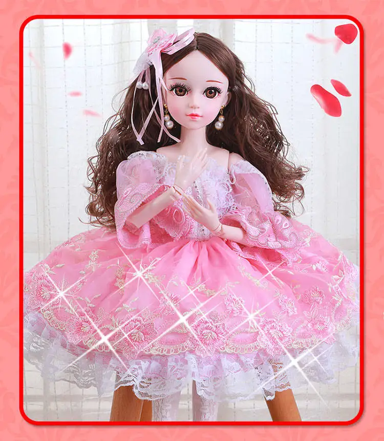 60 см принцесса Анна 1/3 bjd sd кукла макет девушка кукла мяч Соединенное тело с платьем парики Shose шляпа макияж принцессы