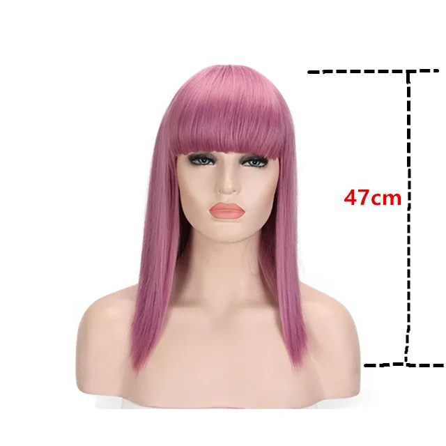 wig Потомки 3 мал Bertha Maleficent Long Live злой Прямой Фиолетовый Дети взрослых косплей парик+ комбинезоны Хэллоуин костюм для детей - Цвет: wig