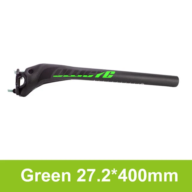 Green 27.2X400mm Ullicyc ультра светильник супер прочный MTB велосипед или дорожный велосипед Полный углеродный велосипед параллельные сиденья части 27,2/30,8/31,6/* 350/400 мм - Цвет: Green 27.2X400mm
