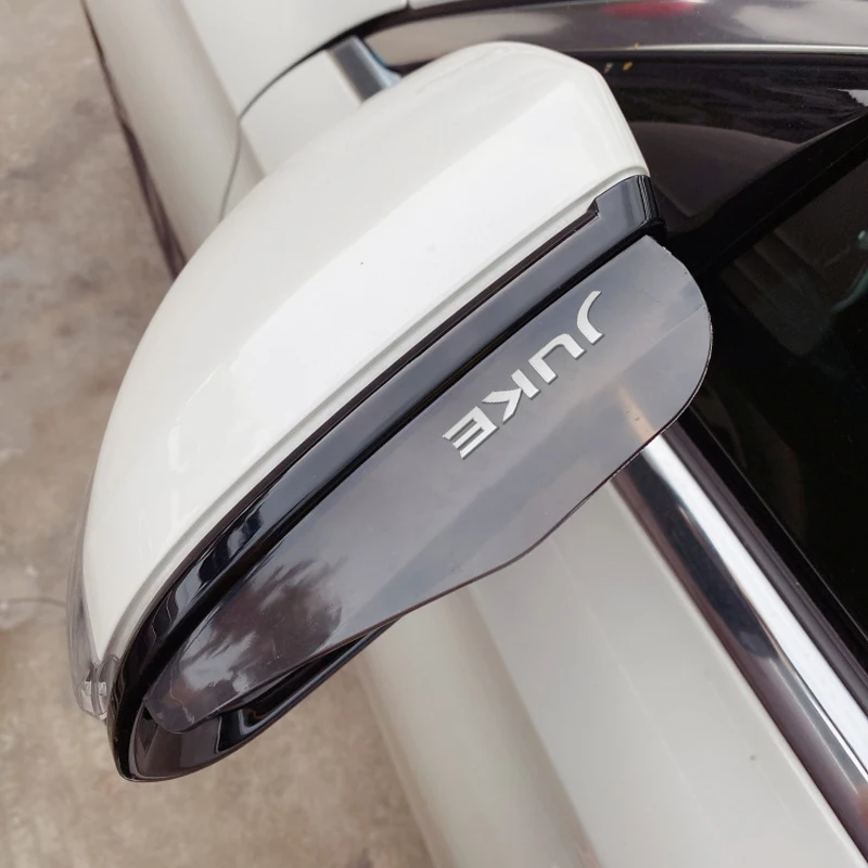 2 uds vista trasera espejo lateral de lluvia de PVC Flexible espejo retrovisor para coche lluvia para Nissan JUKE