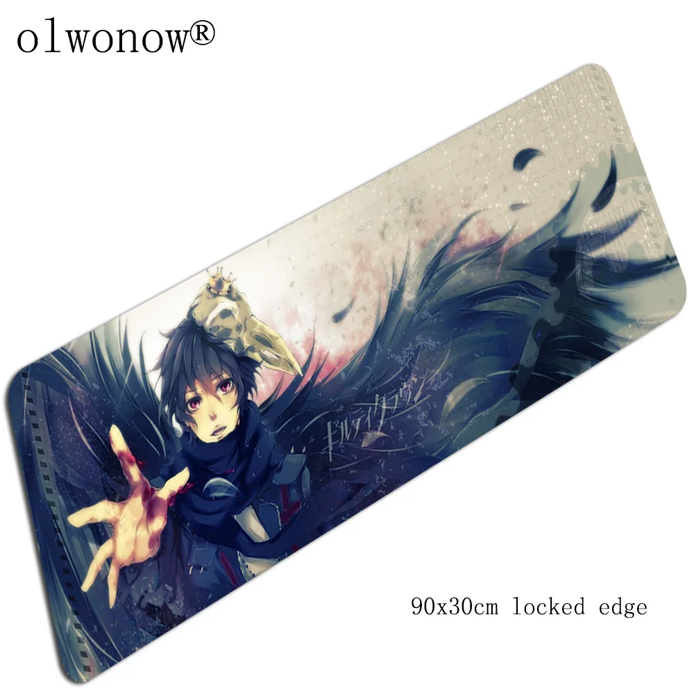 Guilty Crown коврик для мыши с HD принтом компьютерный геймер Коврик для мыши 90x30 см, коврик для мыши, дешевый эргономичный гаджет, офисный Настольный коврик