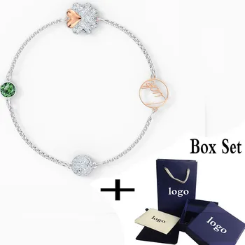 

SWA 2020 Fashion New REMIX COLLECTION CLOVER STRAND Bracelet Unique Lucky CLOVER Decoration Female Romantic Jewelry Gift