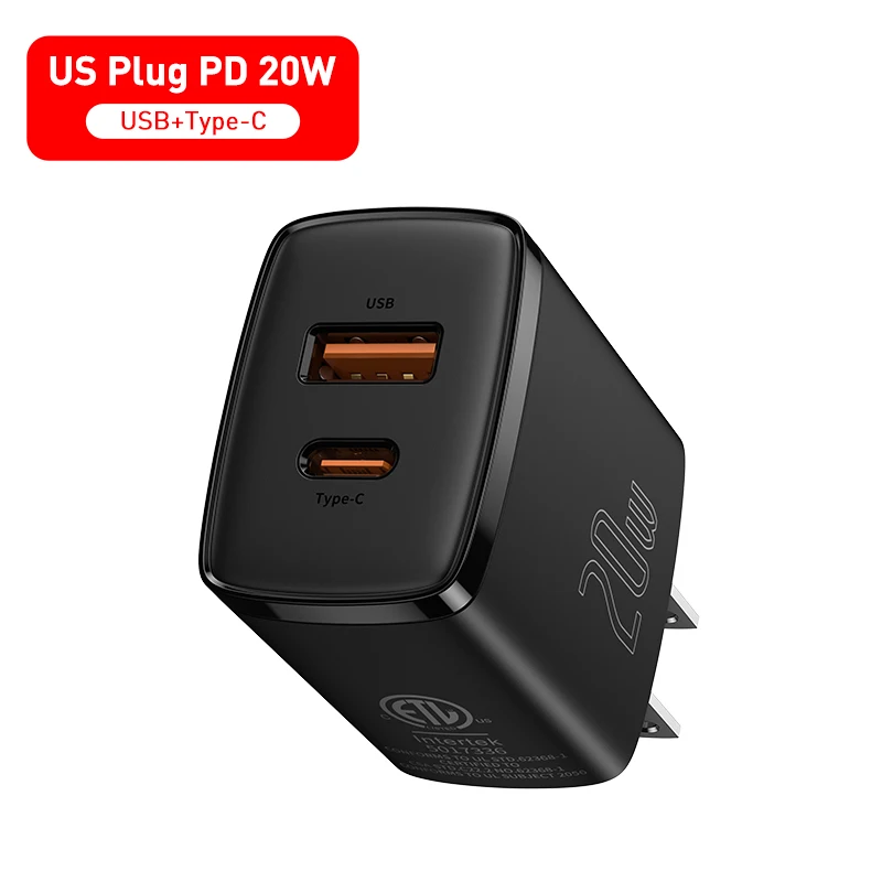 Baseus USB Type C Charger 30W Portable USB C Charger For iPhone 13 12 Pro Max Support Type C PD Fast Charging For Samsung Xiaomi usb c power adapter 20w Chargers