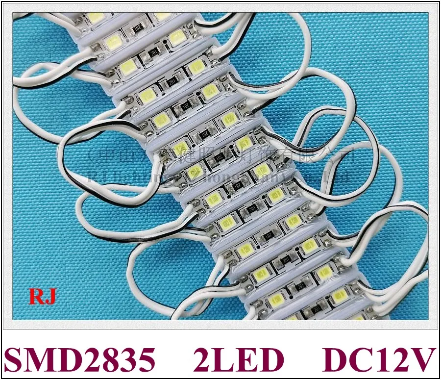 LED module waterproof IP65 SMD 2835 LED back light for mini sign and channel letters DC12V 2 led 0.4W 26mm*07mm*4mm