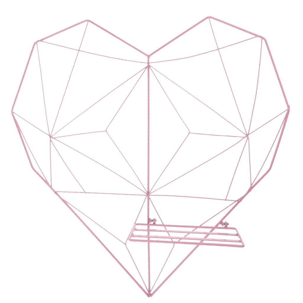 Love Heart Metal Mesh Grid Panel Decor Room DIY Photo Wall Art Display for Wall Home Garden Hanging Decor Office Shop Display