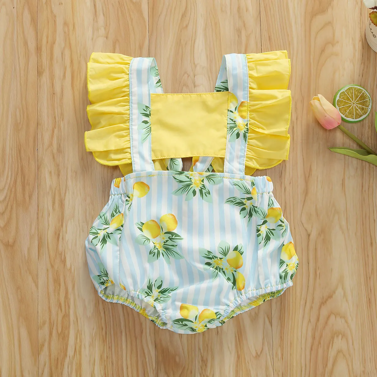 

Summer Newborn Kid Baby Girls Dessert Pattern Romper Bodysuit Jumpsuit Sunsuit Clothes