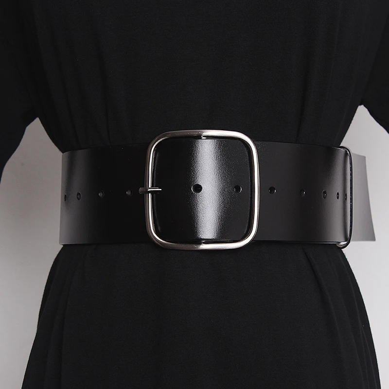 Black Waist Beltwide Waist Leather Beltdress Wide Leather 