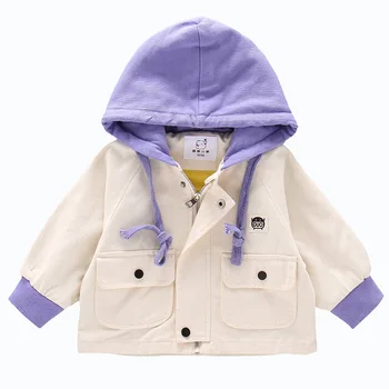 

Girls Jackets Girl'S and Boy Cartoon Joint Hooded Coat Spring New Style Korean-style Fashion Kids Coats