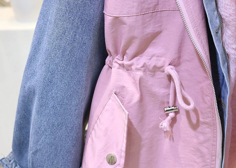 QING MO 4 Colors Women Winter Parkas Women Patchwork Color Wadded Coat Thick Warm Outwear Adjustable Waist Coat ZQY2006