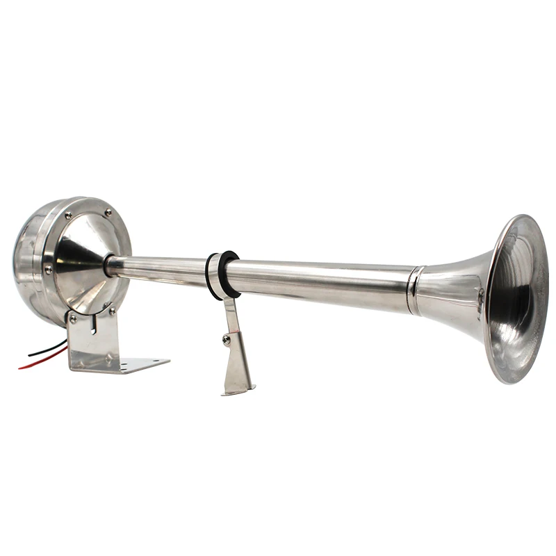 Marine Dual Trumpet Horn Boat Stainless Steel Electric Horn 18-1/2 inch 12V double/two tube horn flute horn AFI