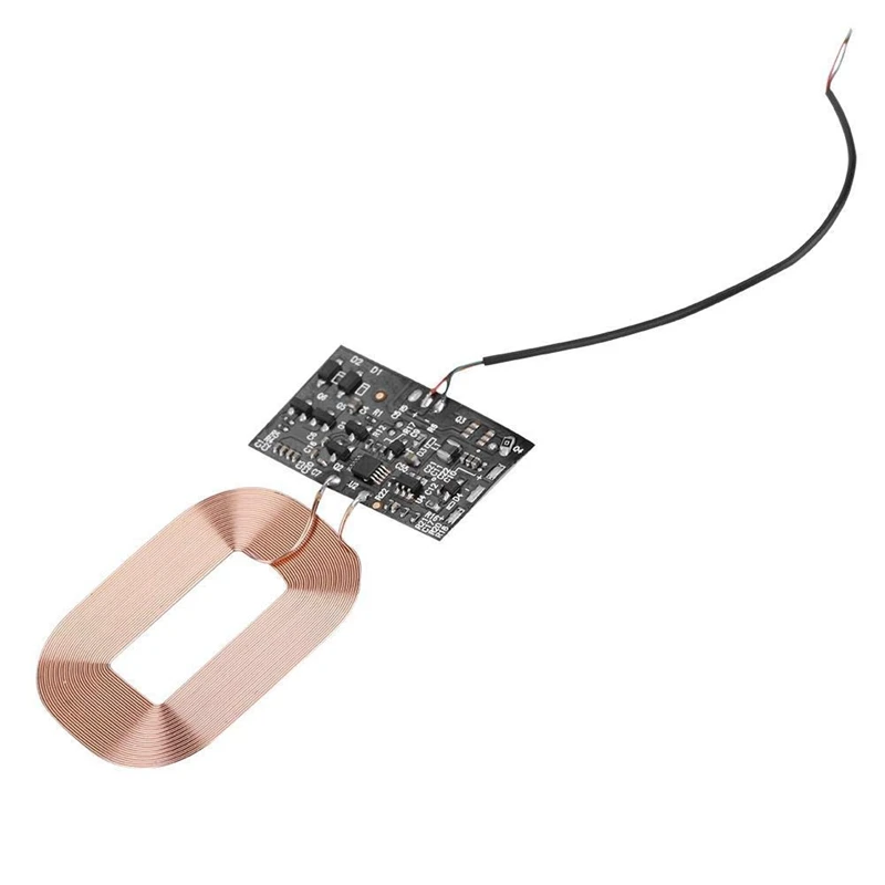 

DIY Qi Standard Wireless Charging Coil Receiver Module PCB Circuit Board, 5V 1A Qi Fast Wireless Charging Module DIY Wireless Ch