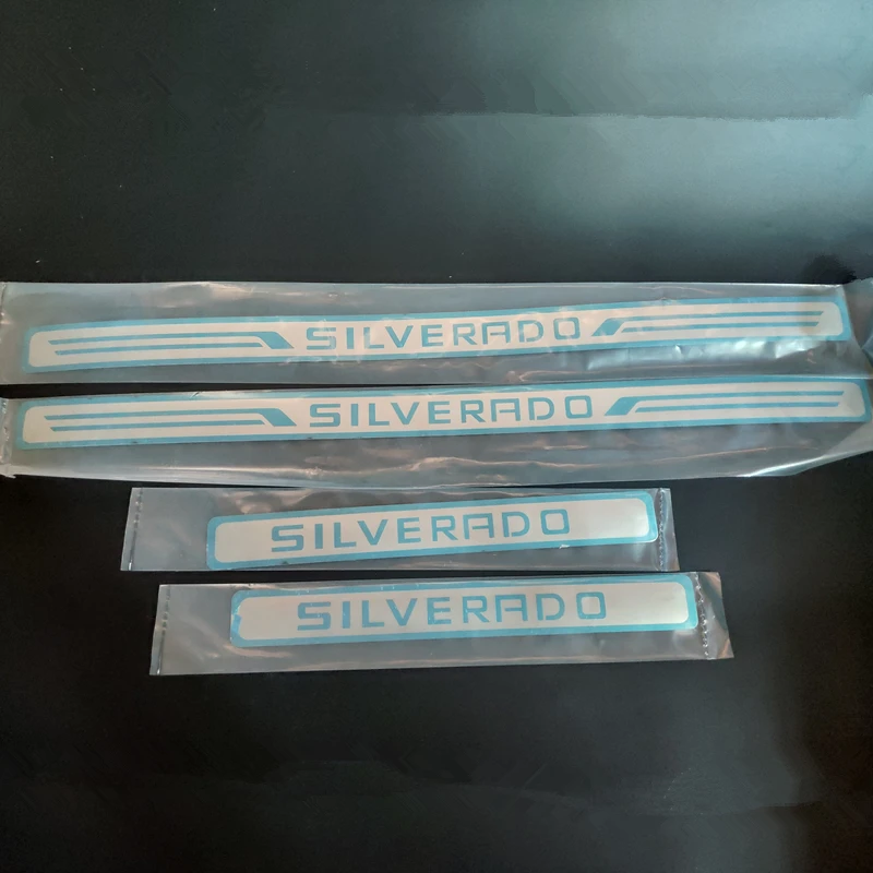 Накладка на порог для Chevrolet Silverado 1500 2500 3500 2016-2021 наклейки педали из нержавеющей