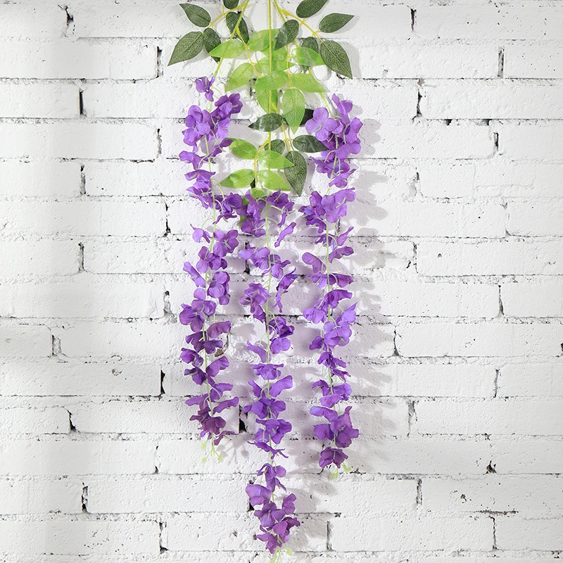 Wisteria Vine Artificial Flowers Silk Garland Arch plant decor home garden decoration hanging plant wall christmas decoration Wisteria Vine Artificial Flowers Silk Garland Arch plant decor home garden decoration hanging plant wall christmas decoration