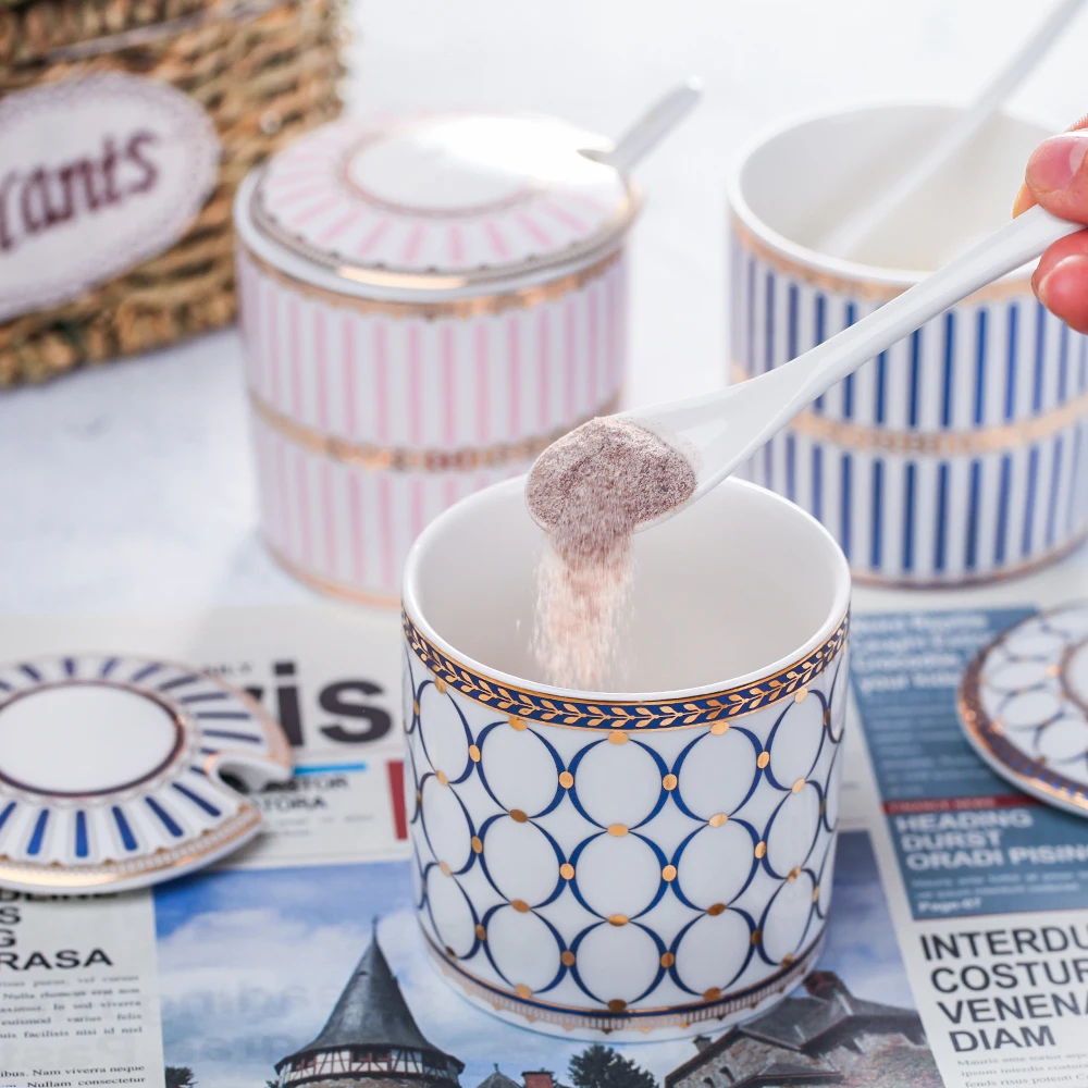 Диспенсер для сахарницы контейнер соли Керамическая сахарница с крышкой и