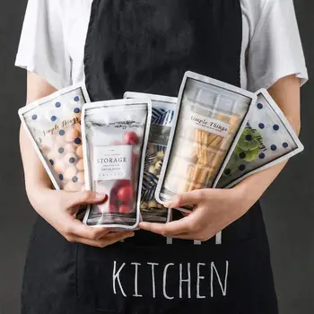 

Ziplock Bag Portable Transparent Food Packaging Bag Snack Sealing Moisture-Proof Storage Bag- ztou
