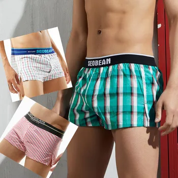 Calzoncillos Boxer clásicos sexis a cuadros para hombre, ropa interior para hombre, bragas con bolsa convexa en U, calzoncillos, boxers para hombre, bragas, ropa interior para hombre 1