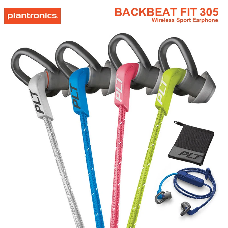 Беспроводные спортивные Bluetooth-наушники PLANTRONICS BACKBEAT FIT 305 водонепроницаемость IPX5 6