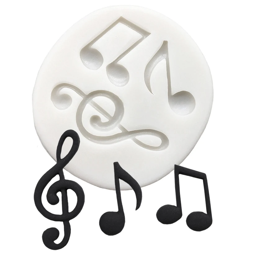 Musiknote Silikonform Fondant Schokolade Sugarcraft Form Kuchen Dekorieren Werkzeuge Backzubehör