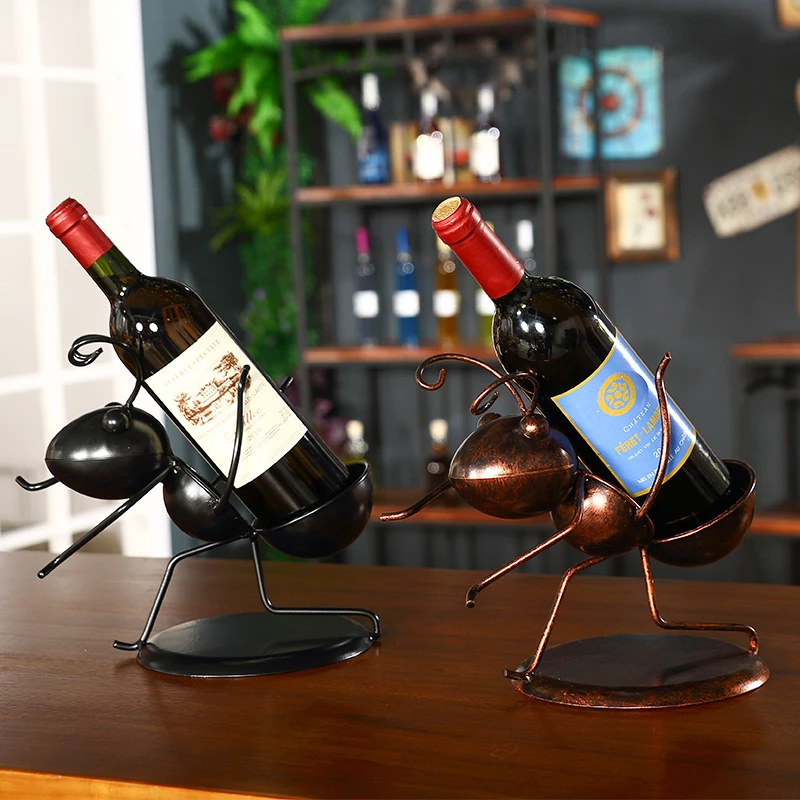 Металлическая стойка для вина, креативный держатель для бутылки вина, подставка для вина для гостиной, украшение для вина, держатель для вина