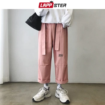 

LAPPSTER Streetwear Ribbons Harem Pants 2020 Harajuku Cargo Pants Overalls Mens Joggers Pants Hip Hop Korean Loose Sweatpants