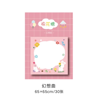 30 Pages Kawaii Rainbow Bear Rabbit Memo Pad Paper Sticky Notes Cute Notepad Korean Stationery School Office Supply Kids Gift - Цвет: A
