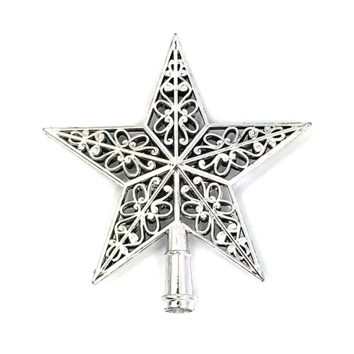Hollowed-out Christmas Tree Top Star Glittering Hanging Xmas Tree Topper Decoration Ornaments Home Decor HTQ99