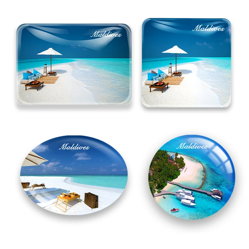 

Maldives-Island Tourist Refrigerator Magnets Travel Souvenir Fridge Magnets Scenic Spots Decor Gift