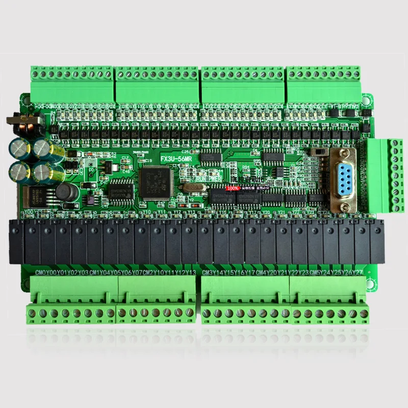 Без добавления FX1N FX2N FX3U 48MR или 48MT 6AD 2DA PLC RS232 RS485 Modbus RTU 24VDC forMitsubishi может опционально