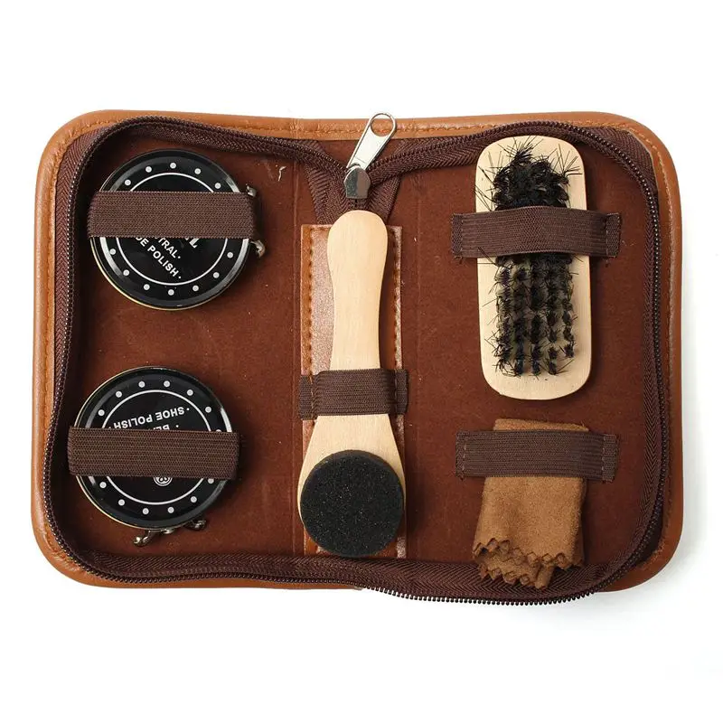 HHO-Shoe Shine Care Kit нейтральный лак щетка кожаная обувь ботинки кроссовки
